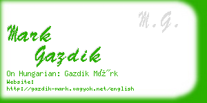 mark gazdik business card